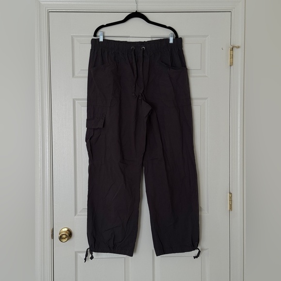 aerie Pants - Aerie Black Cargo Jogger Pants | 100% Cotton | XL